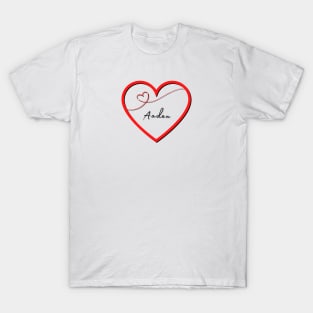 AADEN Name in Heart T-Shirt